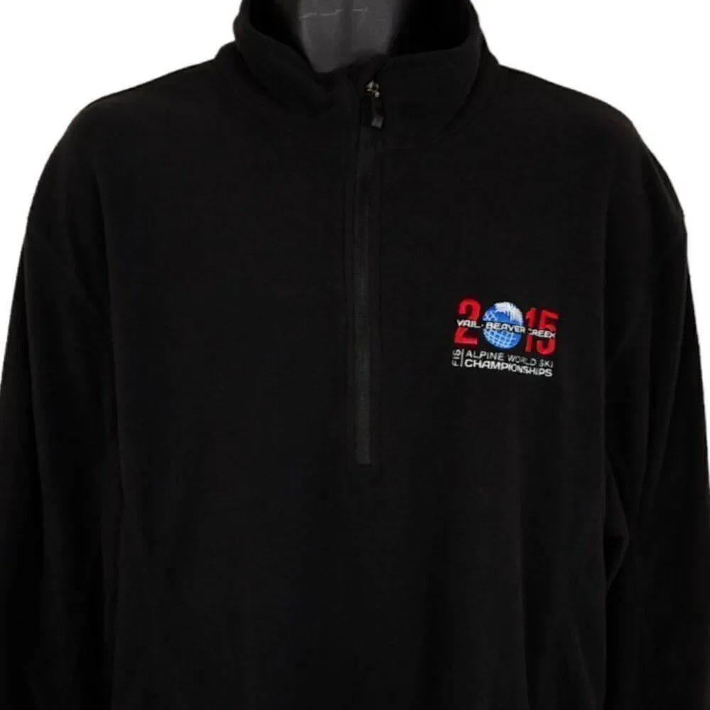 2015 FIS Alpine World Ski Championships Fleece Jacket Mens Size XL Black